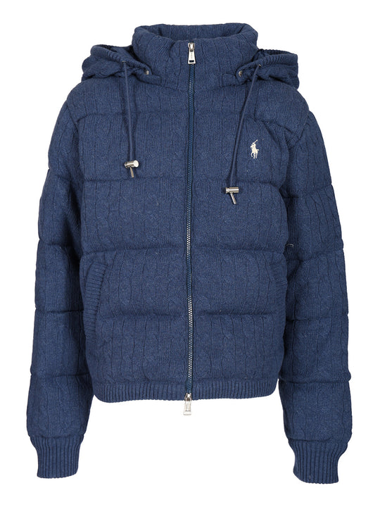 Cashmere And Wool Down Jacket Duvets And Padded Items Blu