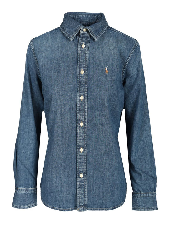 Denim Shirt Shirts Blu