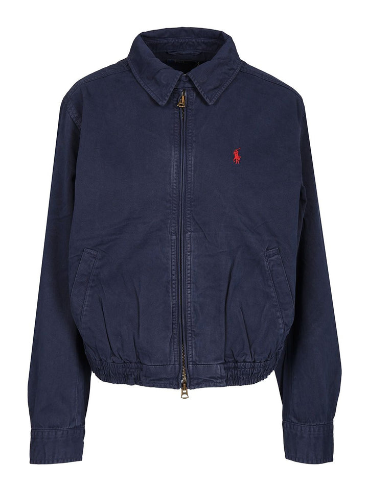 Polo Ralph Lauren Cotton Twill Bomber Jacket Giacche - Blu | 31dad28b98aea460532ab22c468eab2a52ec5633