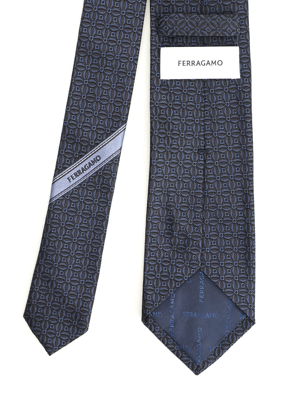 Ferragamo Gancini Jacquard Tie Ties And Bow Ties - Blu | ff8189db8f98be62df510d770caf297ea335dbaf