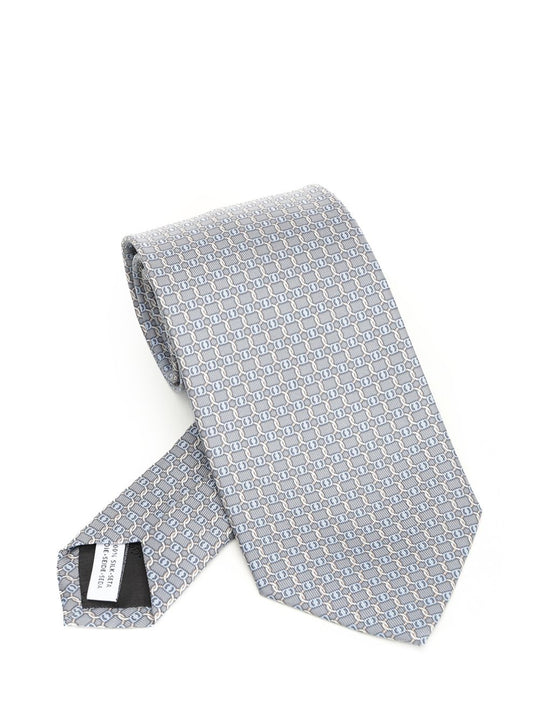 Vara Print Silk Tie Ties And Bow Ties Grey