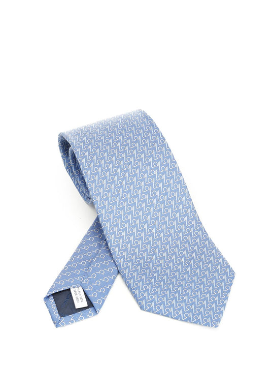 Writer Print Silk Tie Ties And Bow Ties Light Blue
