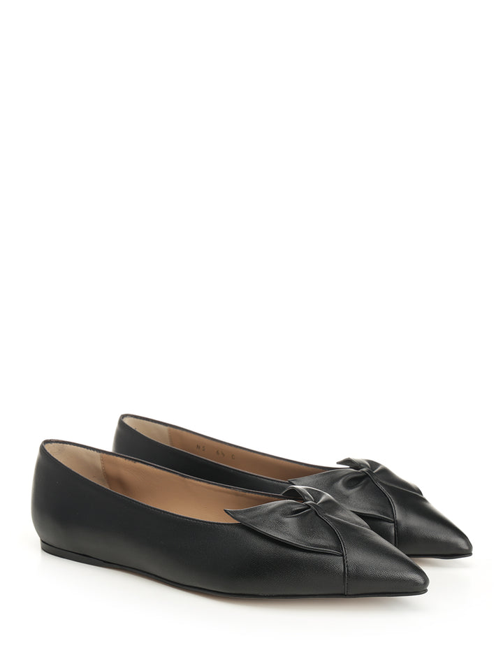 Ferragamo Ballerina With Bow Scarpe basse - Nero | f097e149e54de3055a9a6b3f358788e34ac90c65