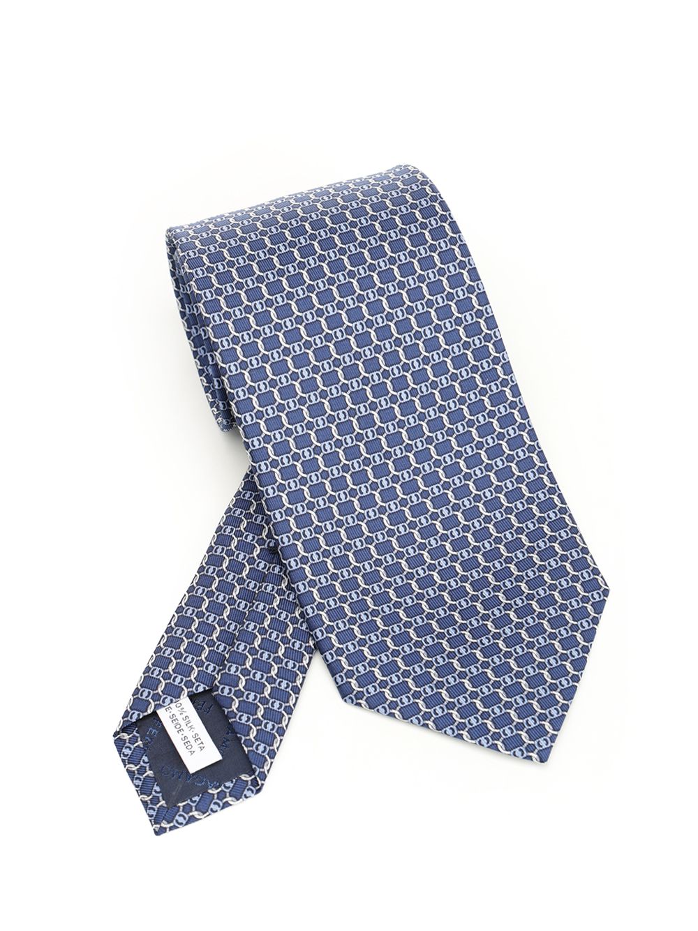 Ferragamo Vara Print Silk Tie Ties And Bow Ties - Blu | cfcc62924e34f9e8767a0483f1cdf706d4b80b17