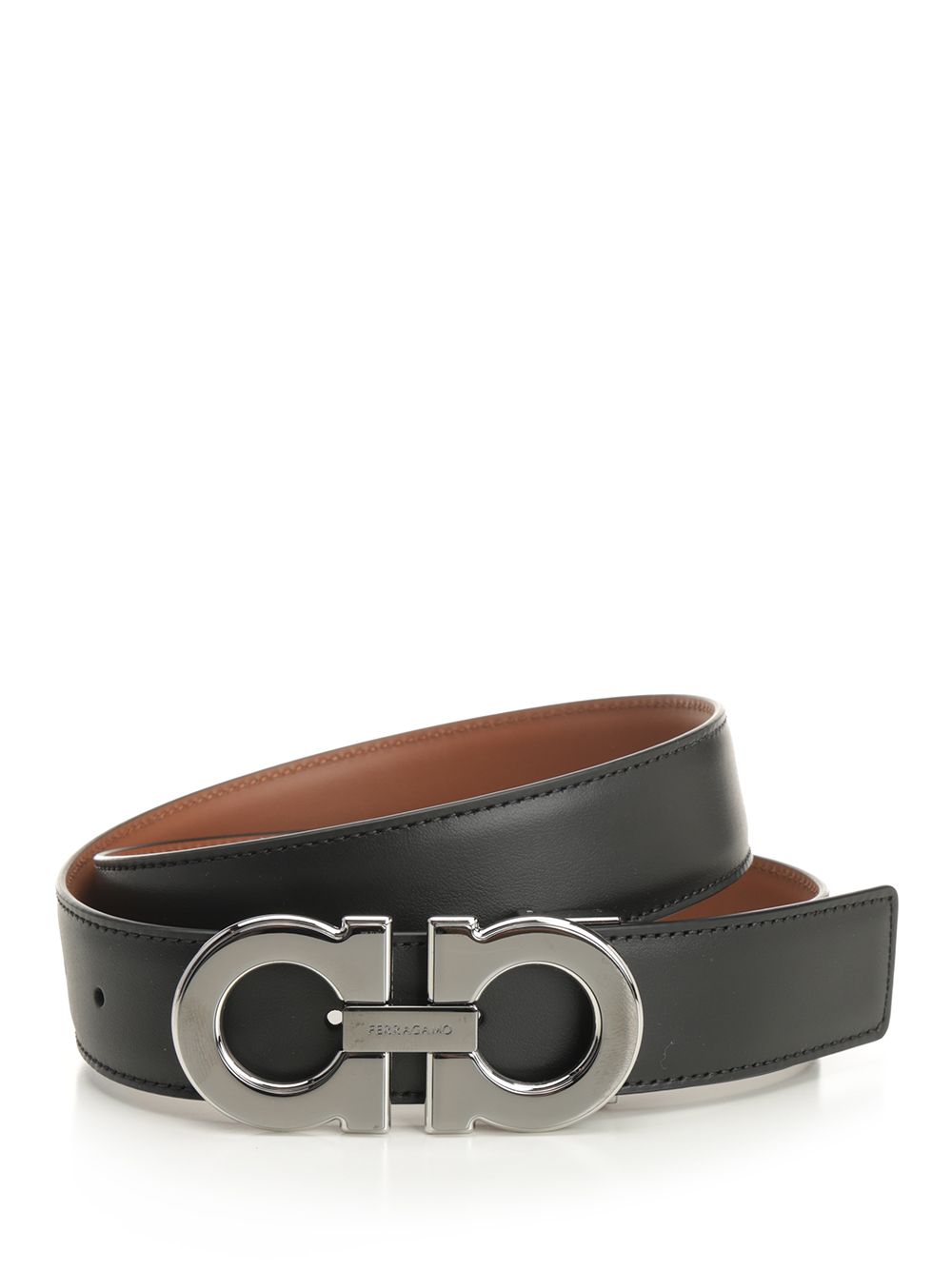 Ferragamo Gancino Reversible Belt Cinture - Nero | 695648e28ae343cb18858aa00f8de967bb7ed6a2