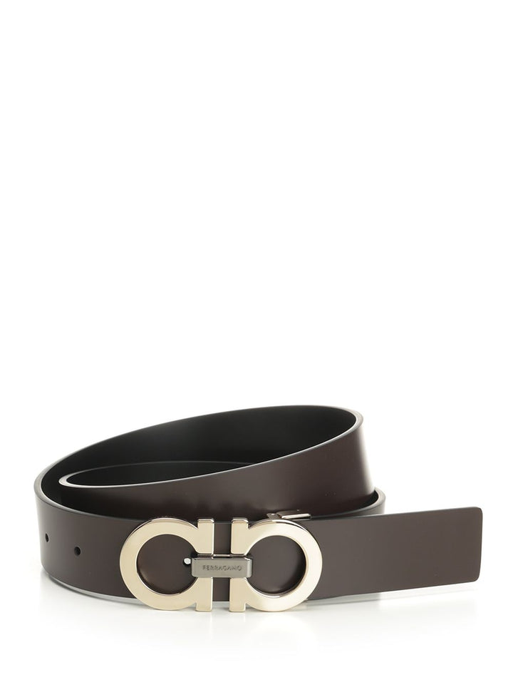 Ferragamo Reversible Gancino Belt Cinture - Marrone | e7f3d3cca5761c3492bf40aa29c312154cab1a60
