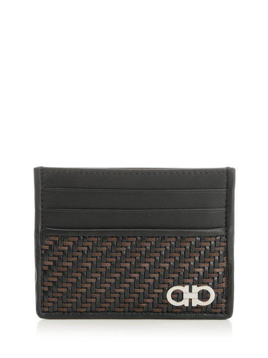 Credit Card Holder With Woven Pattern Wallets Multicolor