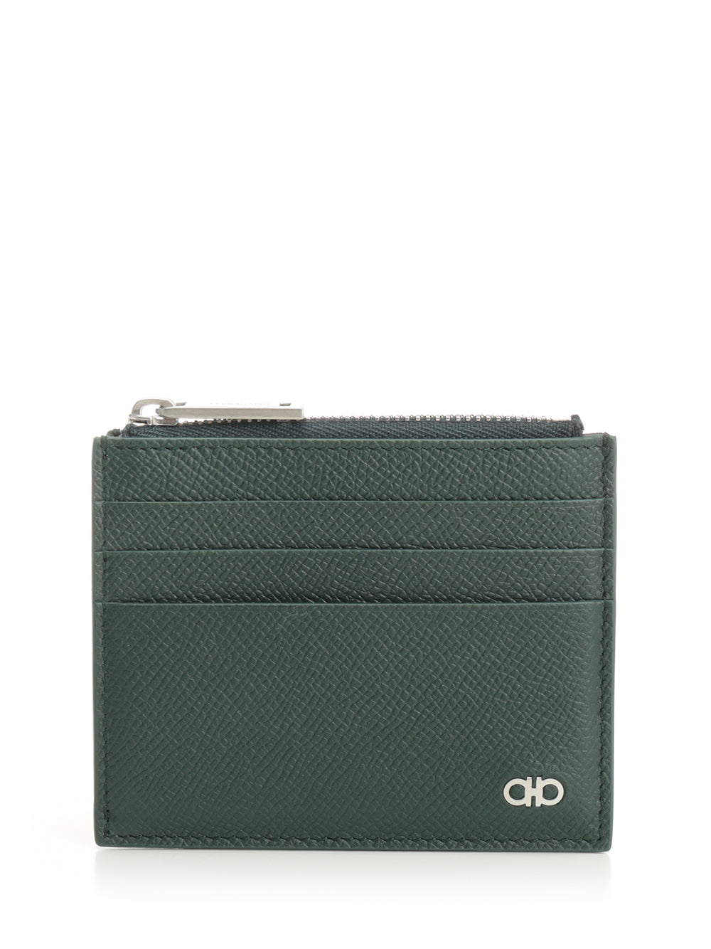 Ferragamo Card Holder With Zip Wallets - Verde | e34b3710f8d33b25a6f25beab8f1ae60c632cdab