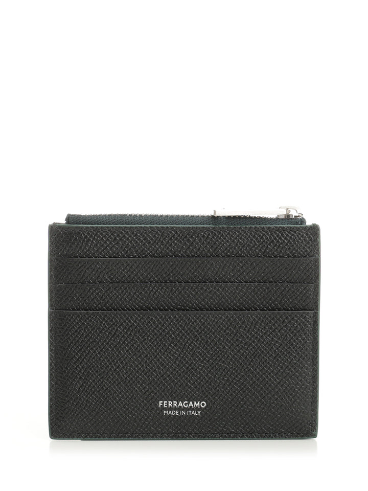 Ferragamo Card Holder With Zip Wallets - Verde | 2c906e4daa9fae7cde0ce98f5667e8282a2d3852