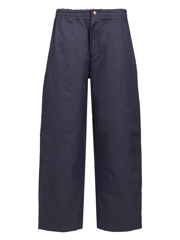 Moncler Genius Cotton Gabardine Trousers - Blu | e7a3e82bb53dae70376dd6bbaffccd639a46d72c