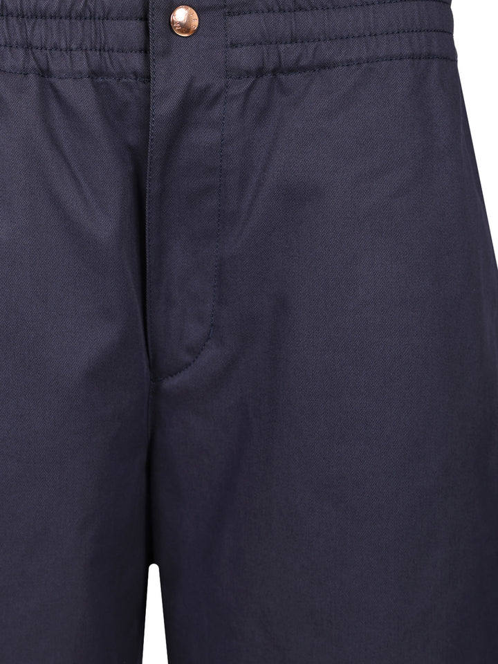 Moncler Genius Cotton Gabardine Trousers - Blu | d4380cd70947e84edb8ebb974c5954f52e6593eb