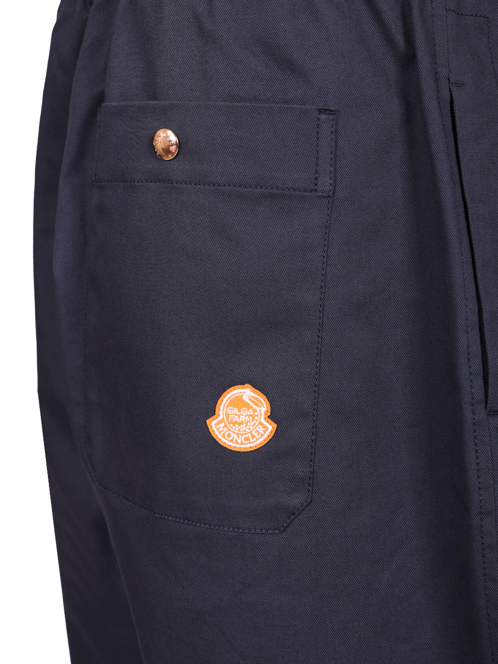 Moncler Genius Cotton Gabardine Trousers - Blu | cc2da5235e095b59ada8360cd0e6448ec4e55fe1