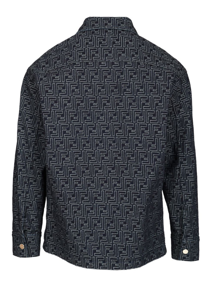 Fendi Selleria White Jeans Jacket Giacche - Blu | 2ef32d44b5d447f5c601ff3b9823e34d2c482118