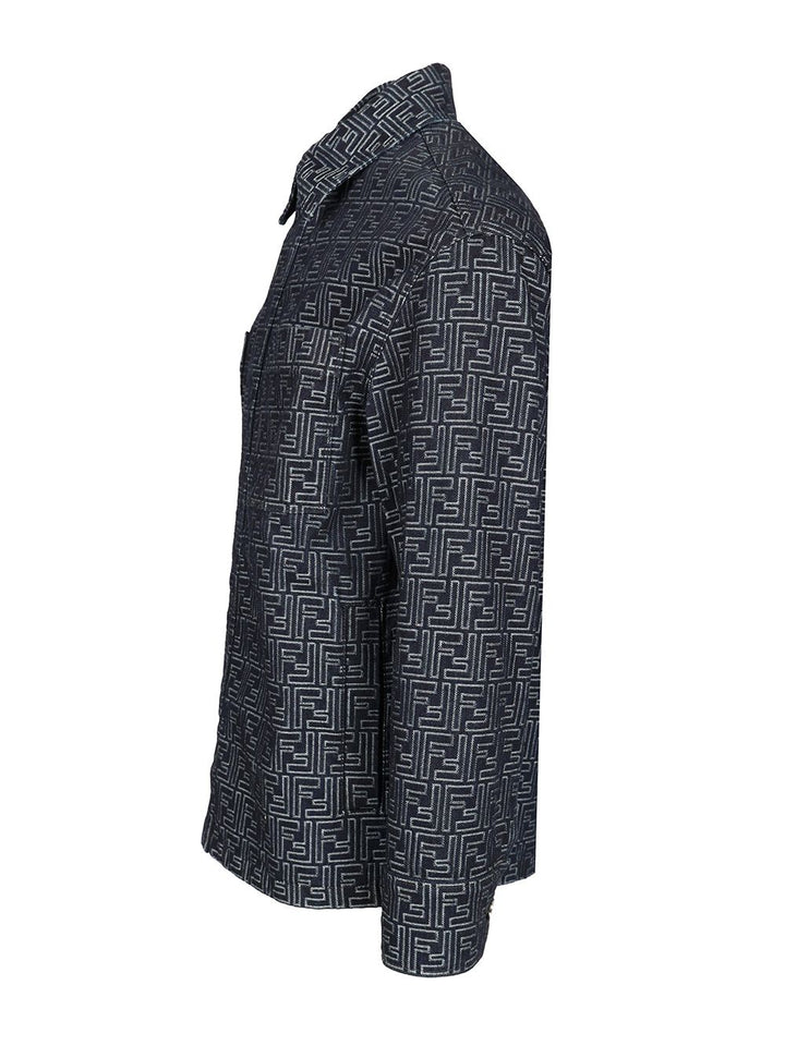 Fendi Selleria White Jeans Jacket Giacche - Blu | 74dabf2a00cdce3d5fae0414490f5447e401c1b5