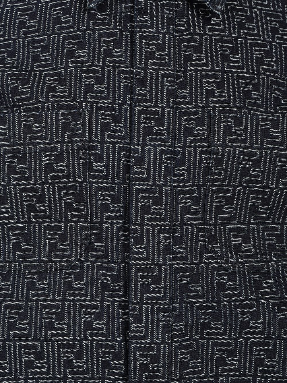 Fendi Selleria White Jeans Jacket Giacche - Blu | 8f4ec6bc7e740e26639bdb2a28559885efff3208