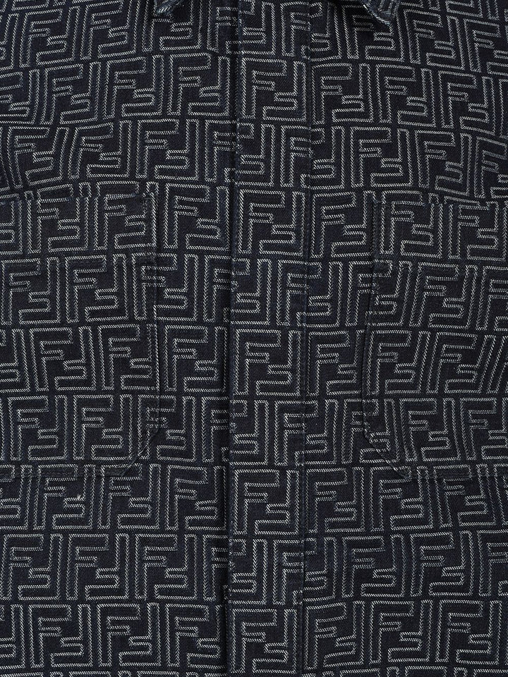 Fendi Selleria White Jeans Jacket Giacche - Blu | 8f4ec6bc7e740e26639bdb2a28559885efff3208