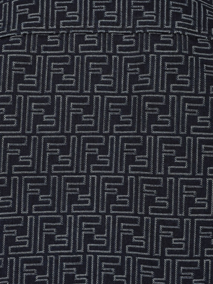 Fendi Selleria White Jeans Jacket Giacche - Blu | c3f640ba41a3e59421e7325cb6ac21f76a7106dc