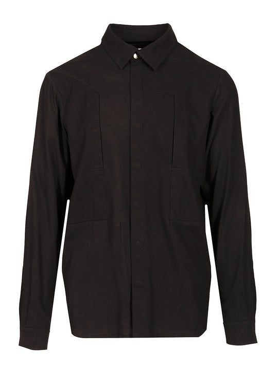 Cotton And Wool Overshirt Shirts Nero