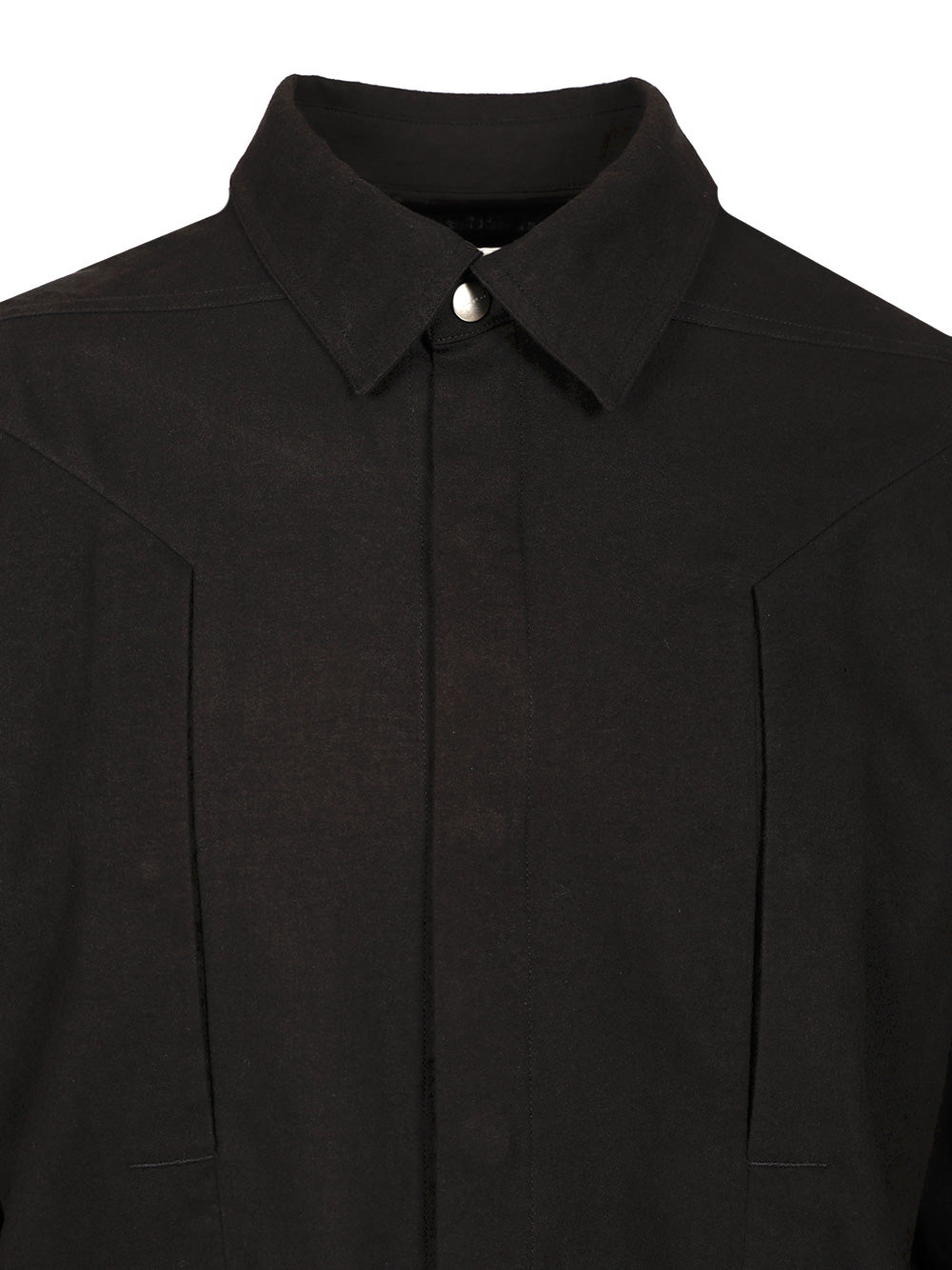 Rick Owens Cotton And Wool Overshirt Shirts - Nero | 8900992b9b22141ab8dacf5270e5dcc0ce231027