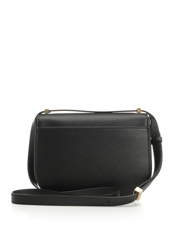 Ferragamo Double Gancini Shoulder Bags - Nero | 468d48996dd1093e7c9843cd0d107040ade1b051