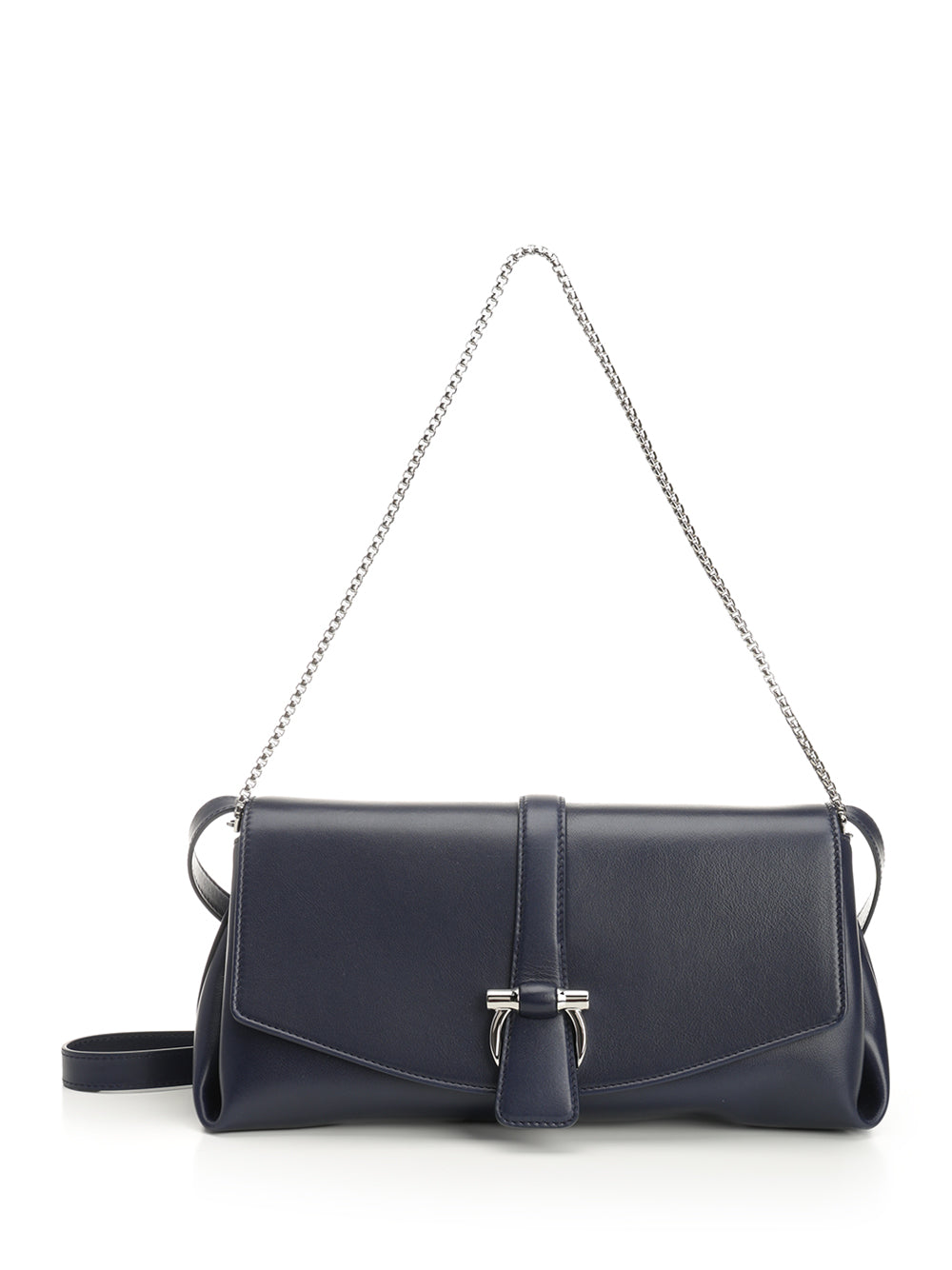 Ferragamo Shoulder Bag With Front Flap Shoulder Bags - Blu | 12ed434c00aa51fee6ed9e45920e84dbee1fc446
