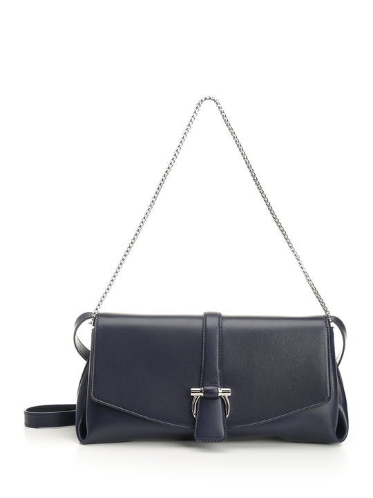 Shoulder Bag With Front Flap Shoulder Bags Blu