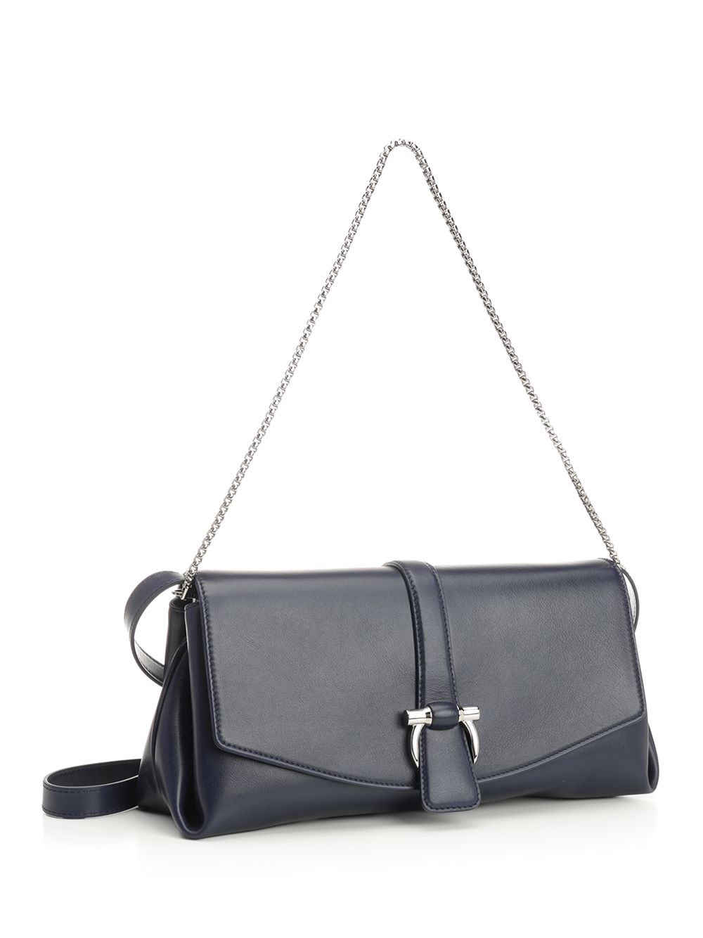 Ferragamo Shoulder Bag With Front Flap Shoulder Bags - Blu | 8234bb2e6de5b0fb496d7b2379c7d3d9d96bece6