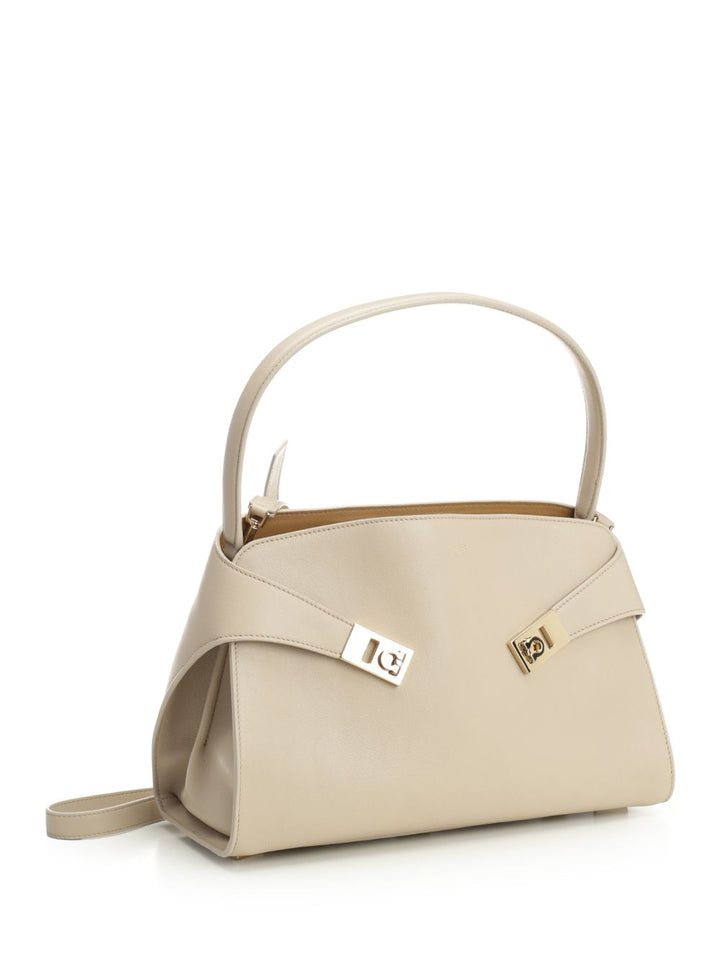 Ferragamo Hug Shoulder Bags - Beige | 58a8266975a40ac89e066468a365c4fc7b37d63c