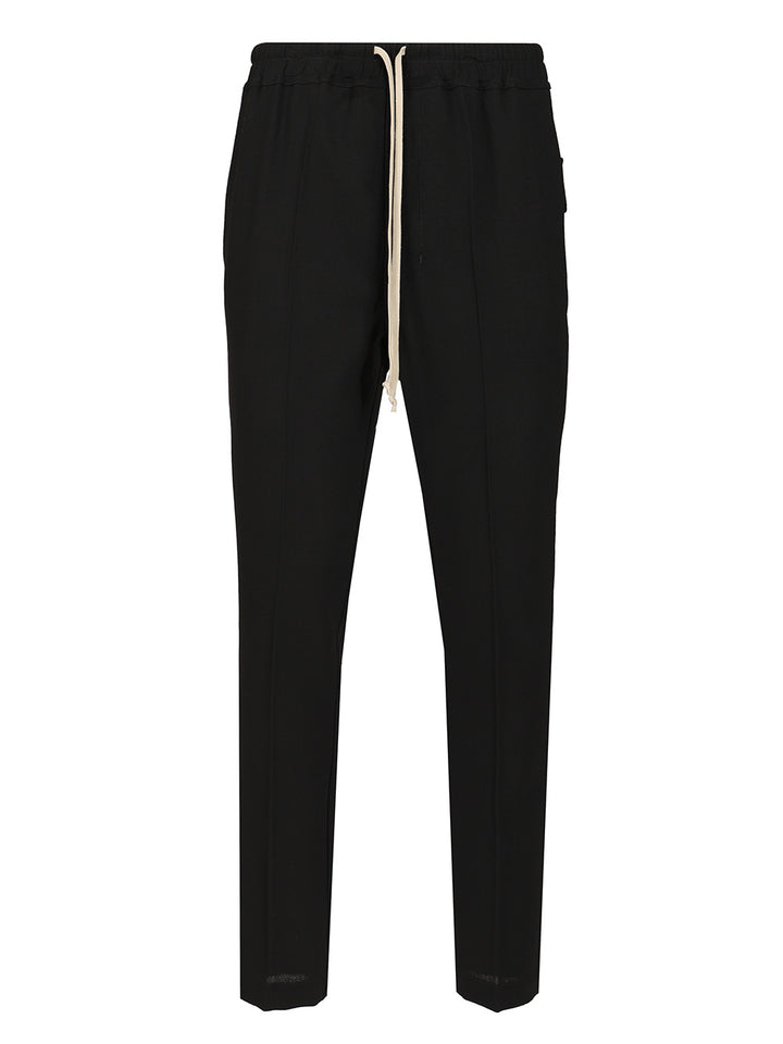 Rick Owens Wool  With Drawstring Trousers - Nero | 0c931dc7458b082fcfb7ce4a5a1c81f7d476710a