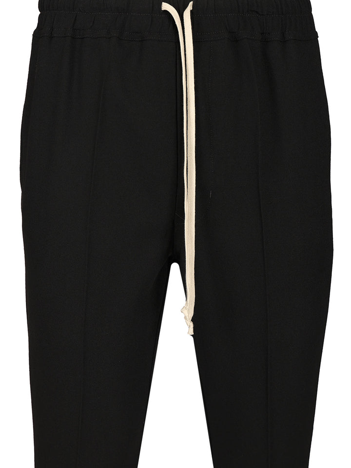 Rick Owens Wool  With Drawstring Trousers - Nero | 8d89644ce6821057120608e0ea1cda7032fc5d1f