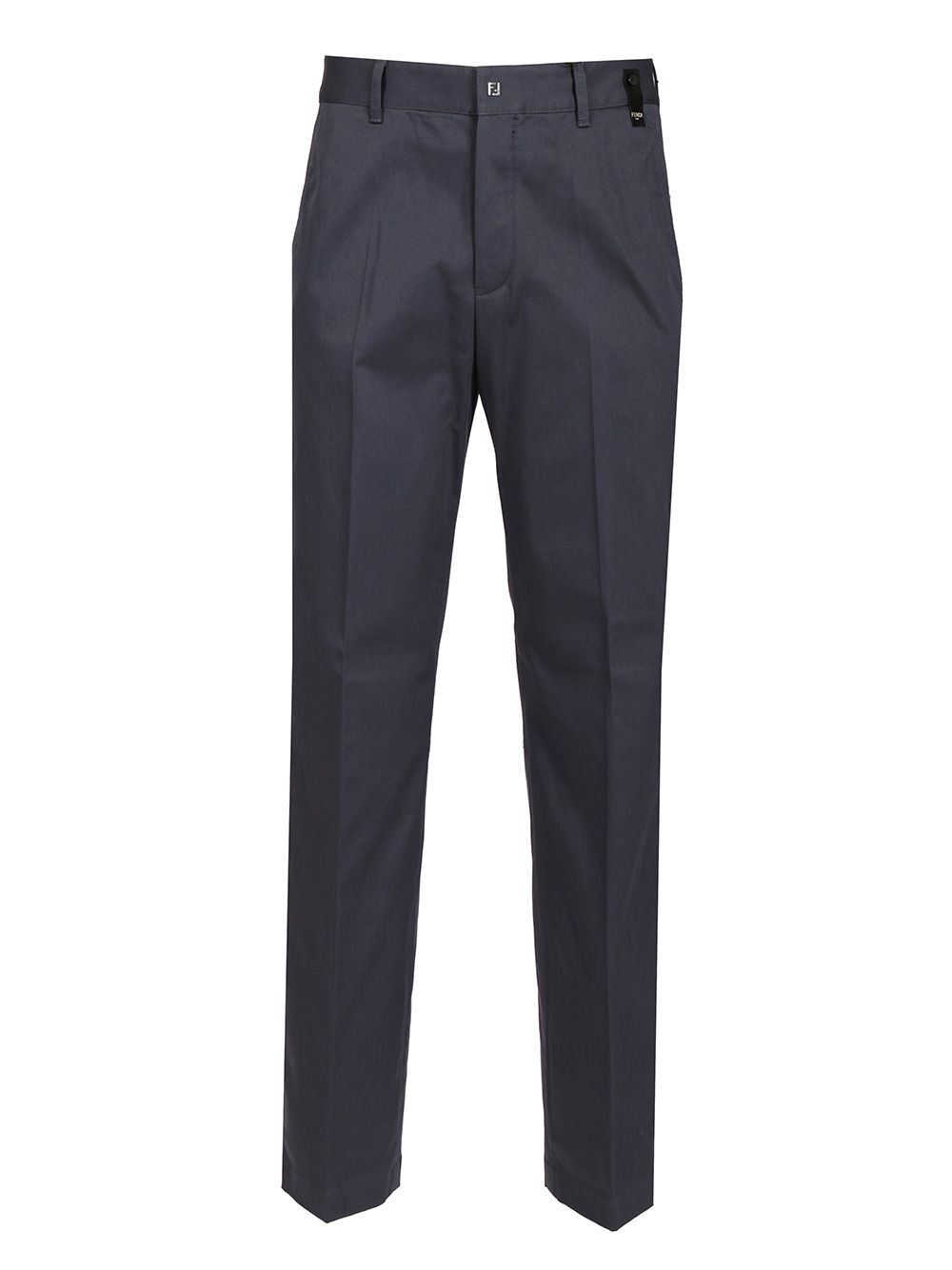 Fendi Gabardine Cigarette Trousers - Blu | 043c3dc780ab08f34a1095c2d538e1dbf13281ce