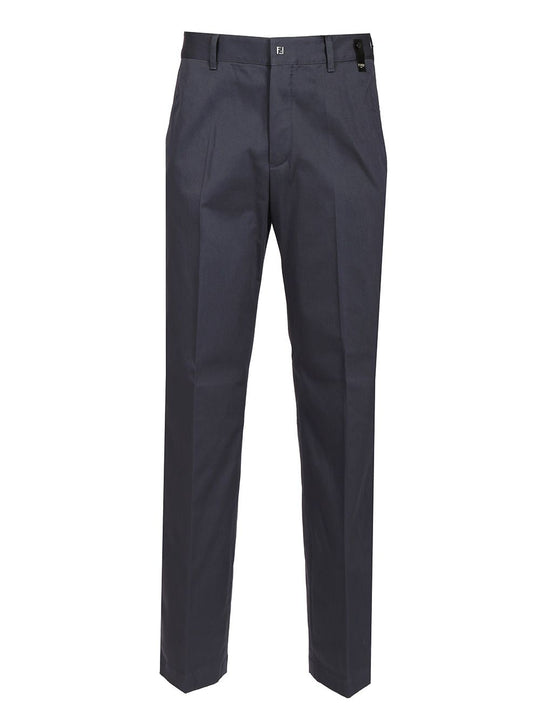 Gabardine Cigarette Trousers Blu