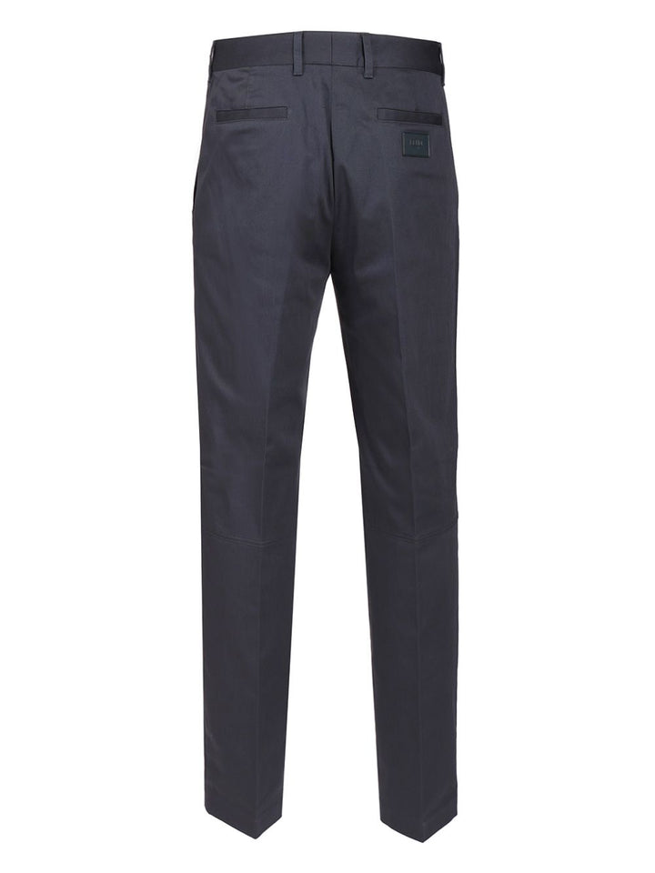 Fendi Gabardine Cigarette Trousers - Blu | ca7cd484b6866649a3a4e0e5a8e83c6b2dbc8fc4
