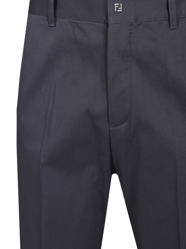 Fendi Gabardine Cigarette Trousers - Blu | e905e7f43e888bbc19f2cbcd620e1b2904d56b7e