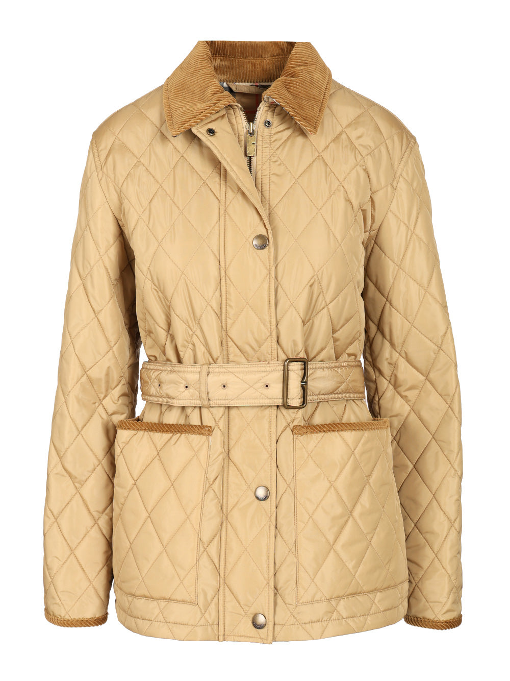 Burberry Nylon Quilted Jacket Giacche - Beige | d8ac98e944a668abe2a441c0792ce5d1b9a9abae
