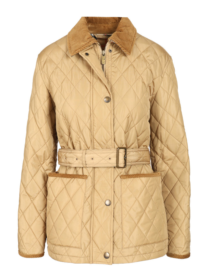 Burberry Nylon Quilted Jacket Giacche - Beige | d8ac98e944a668abe2a441c0792ce5d1b9a9abae