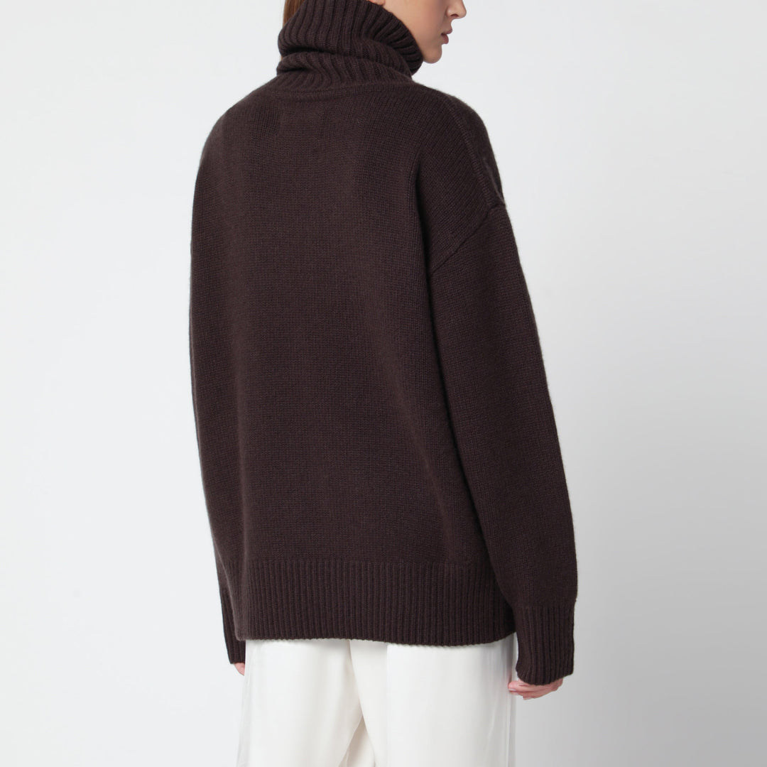 Extreme Cashmere Brown Cashmere Turtleneck Sweater