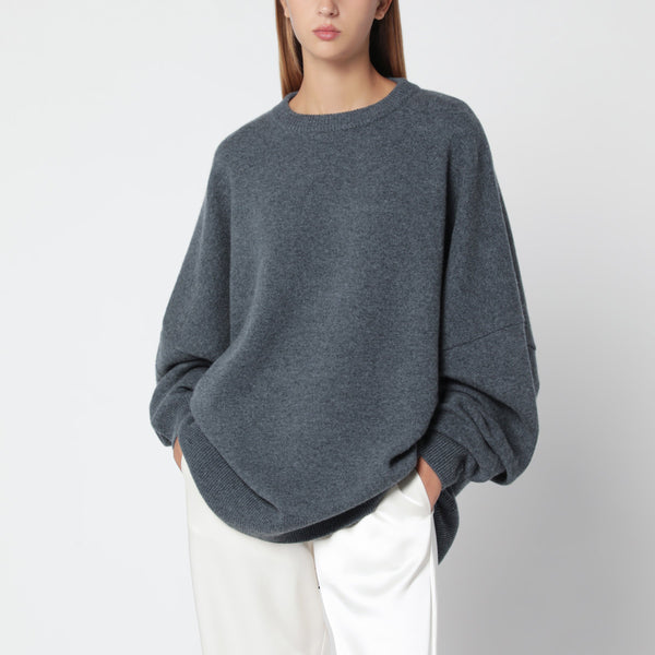Maglione Oversize in Cashmere Grigio