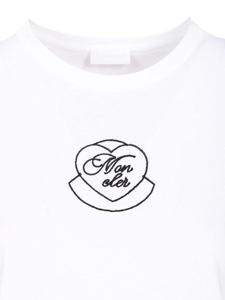 Moncler Cotton T-Shirt - Bianco | e3cac68a33c972f12567c380947b417e68a8d6e0