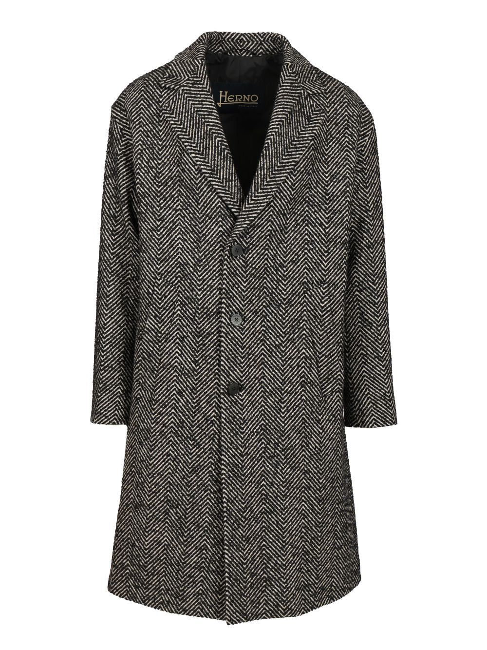 Herno Wool Chevron Coat Coats - Multicolor | ea95922b9781acb7a221ce250871d69b37b0e7a0