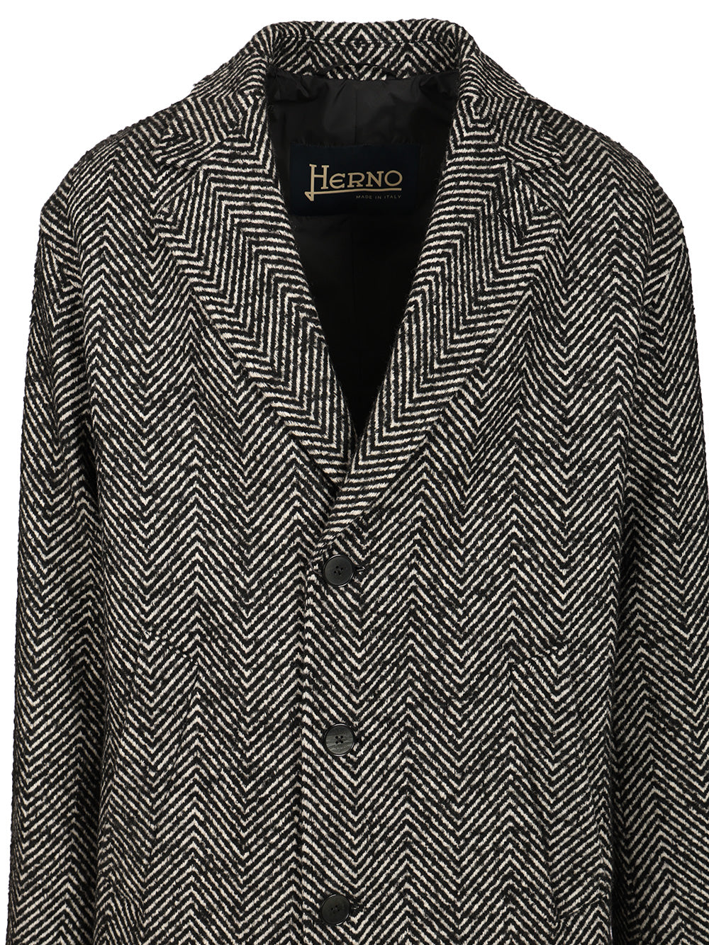 Herno Wool Chevron Coat Coats - Multicolor | 93ee6a598d6d560cf8443223c95646adf0c8fb5b