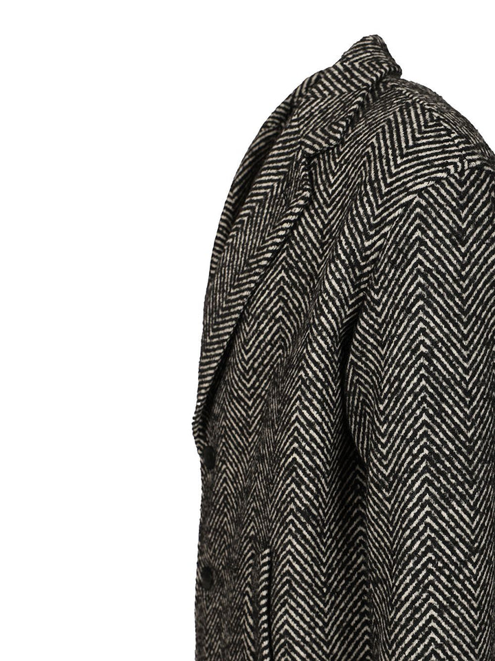 Herno Wool Chevron Coat Coats - Multicolor | b411f07d17f1d03450d26b0a5a8e8f006a326694