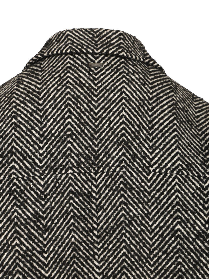 Herno Wool Chevron Coat Coats - Multicolor | f8901e5b4f9ddeb704dc5fc726ef0509507d7bad