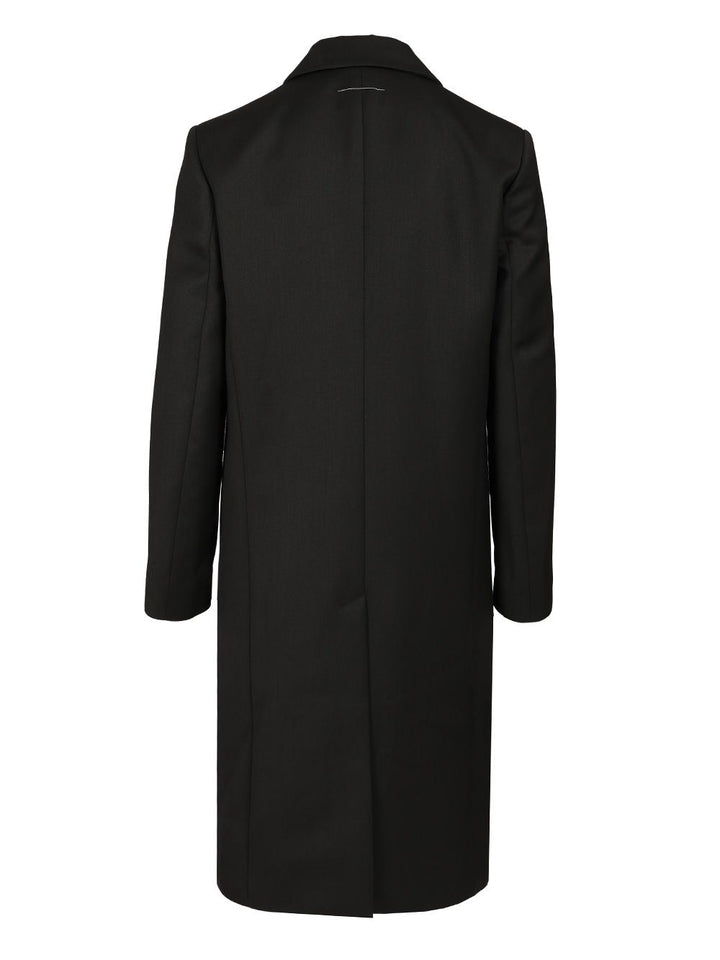 Mm6 Maison Margiela Wool Coat Coats - Nero | d8425c759aacc07a77317d45f49c5305c2396ad3