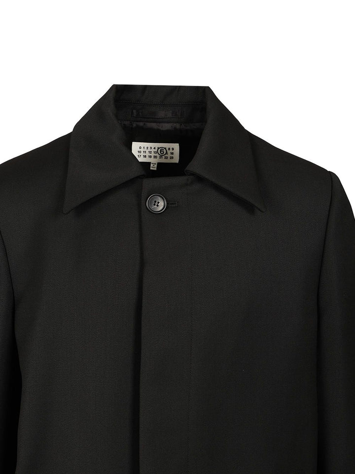 Mm6 Maison Margiela Wool Coat Coats - Nero | f2bb37c155f6805c1f6eba4619d54f846e8f233a