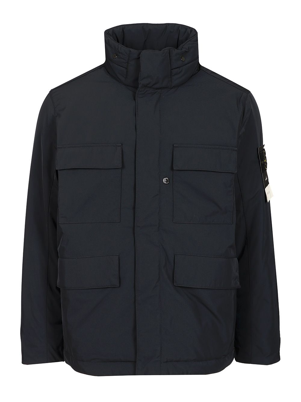 Stone Island Padded Field Jacket In Micro Twil Giacche - Blu | 750ec2e7f554abf3e8a38b4364e66163ed005b88