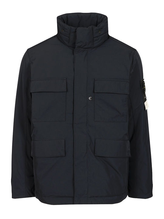 Padded Field Jacket In Micro Twil Giacche Blu