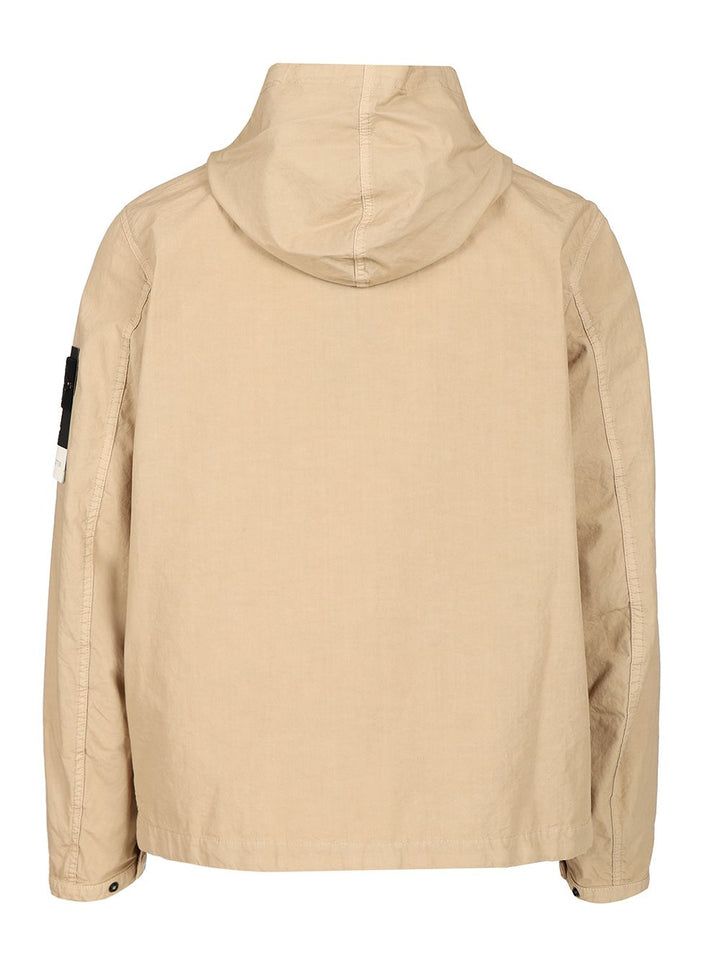 Stone Island Field Jacket With Hood Giacche - Beige | d4649586eb44bf4e318a7d9e3ceb9f4ca80394a5