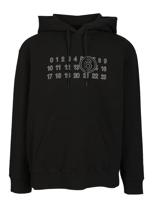 Cotton Hoodie Sweatshirts Nero