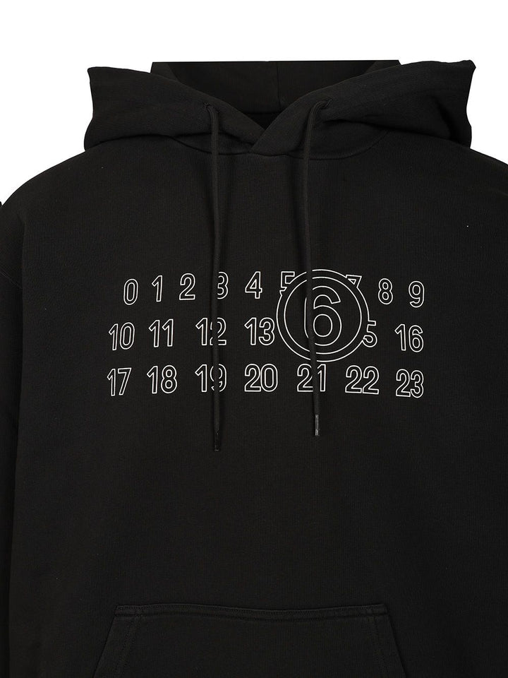 Mm6 Maison Margiela Cotton Hoodie Sweatshirts - Nero | a21315a4231d2c9c14914dcdf5f6d0b33110c159